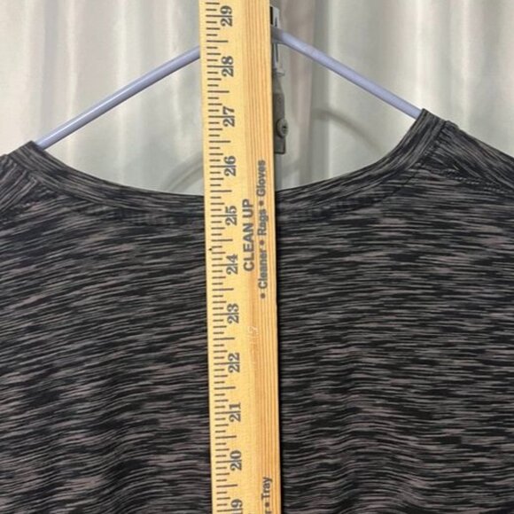 Game Time Black Heathered V-Neck Tee Shirt Women’s 1X Activewear - Picture 5 of 6